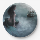 Mermaid and Pirate Ship Papieren Bordje (Voorkant)