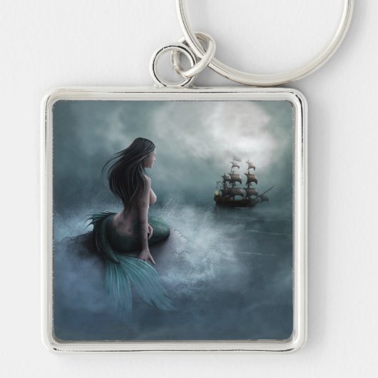 Mermaid and Pirate Ship Sleutelhanger (Voorkant)