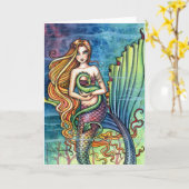 Mermaid and Sea Dragon Card by Molly Harrison Kaart (Gele Bloem)
