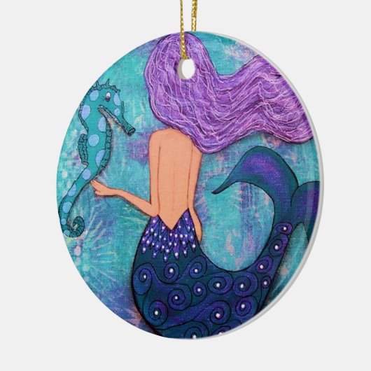 Mermaid and Seahorse Ornament (Links)