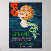 Mermaid and Sponge Advertisement Poster (Voorkant)