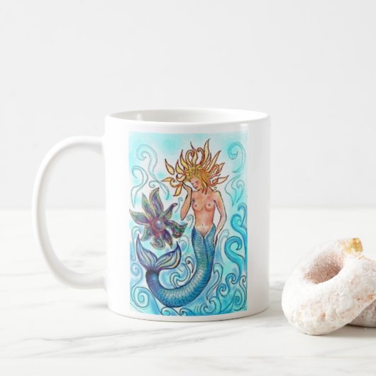Mermaid and The Pearl Koffiemok (Met donut)