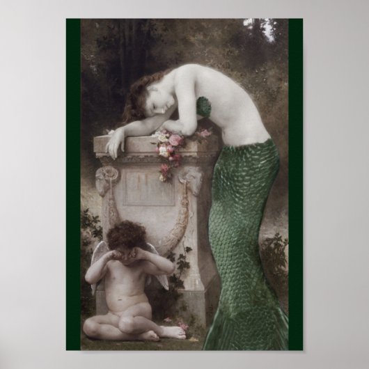 Mermaid and Tiny Cupid Poster (Voorkant)