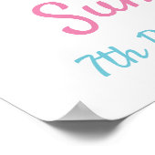 Mermaid and Unicorn Pool Birthday Welcome Poster (Hoek)