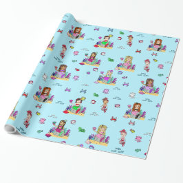 Mermaid and Zee Creatures Girl's Gift Wrap Cadeaupapier