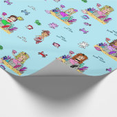 Mermaid and Zee Creatures Girl's Gift Wrap Cadeaupapier (Hoek)