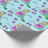 Mermaid and Zee Creatures Girl's Gift Wrap Cadeaupapier (Hoek)