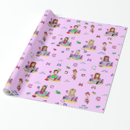 Mermaid and Zee Creatures Girl's Gift Wrap Cadeaupapier