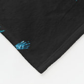 Mermaid aqua blue ombre Sparkles black Fleece Deken (Hoek)