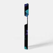 Mermaid aqua blue ombre Sparkles black iPhone Hoesje (Rechterkant)