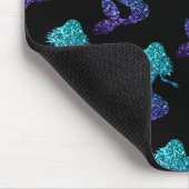 Mermaid aqua blue ombre Sparkles black Muismat (Hoek)