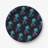 Mermaid aqua blue ombre Sparkles black Papieren Bordje (Voorkant)