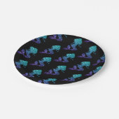 Mermaid aqua blue ombre Sparkles black Papieren Bordje (Gekanteld)