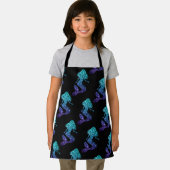 Mermaid aqua blue ombre Sparkles black Schort (Insitu)