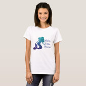 Mermaid aqua blue ombre Sparkles maakt wat golven T-shirt (Voorkant volledig)