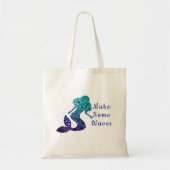 Mermaid aqua blue ombre Sparkles maakt wat golven Tote Bag (Voorkant)