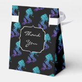 Mermaid aqua blue ombre Sparkles Monogram Bedankdoosjes (Achterkant)