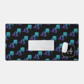 Mermaid aqua blue ombre Sparkles Monogram Bureaumat (Keyboard & Muis)