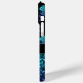 Mermaid aqua blue ombre Sparkles Monogram Case-Mate iPhone Case (Achterkant / Links)