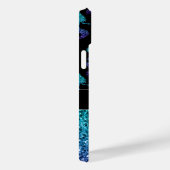 Mermaid aqua blue ombre Sparkles Monogram Case-Mate iPhone Case (Achterkant / Rechts)