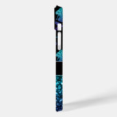 Mermaid aqua blue ombre Sparkles Monogram Case-Mate iPhone Case (Achterkant / Links)