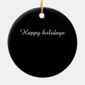 Mermaid aqua blue ombre Sparkles Monogram Keramisch Ornament (Achterkant)