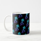 Mermaid aqua blue ombre Sparkles Monogram Koffiemok (Links)