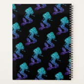 Mermaid aqua blue ombre Sparkles Monogram Planner (Achterkant)