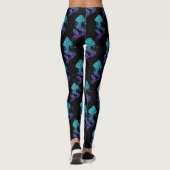 Mermaid aqua blue ombre Sparkles patroon Leggings (Achterkant)
