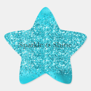Mermaid Aqua Confetti Sparkle Glitter Ster Sticker