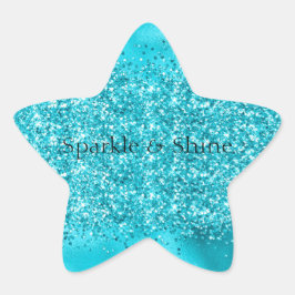 Mermaid Aqua Confetti Sparkle Glitter Ster Sticker