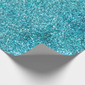 Mermaid Aqua Glitz Glitter Cadeaupapier (Hoek)