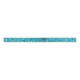 Mermaid Aqua Glitz Glitter Grosgrain Lint