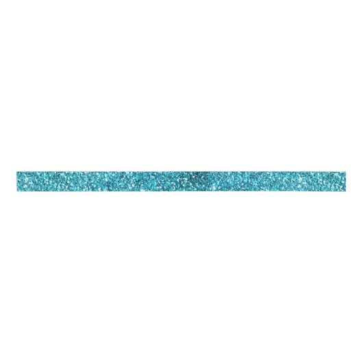 Mermaid Aqua Glitz Glitter Grosgrain Lint (Voorkant)