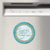 Mermaid Aqua Glitz Glitter Magneet (Insitu (Vaatwasser))