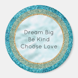 Mermaid Aqua Glitz Glitter Magneet