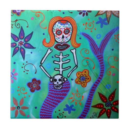 MERMAID AQUAMARINE TEGELTJE (Voorkant)