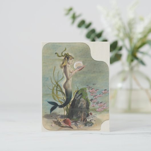 Mermaid Art Briefkaart (Staand voorkant)