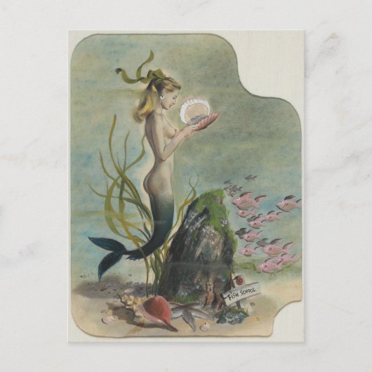 Mermaid  Art Briefkaart (Voorkant)
