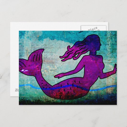 Mermaid Art Briefkaart (Voorkant / Achterkant)