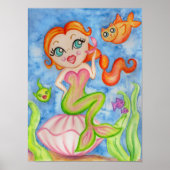 Mermaid Art Poster Print (Voorkant)