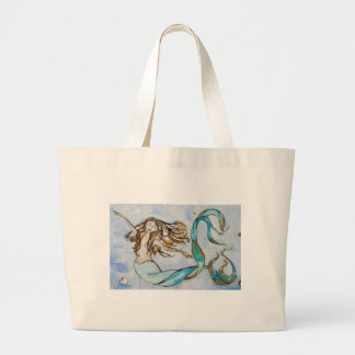 Mermaid Art Print van Tamara Kapan Grote Tote Bag