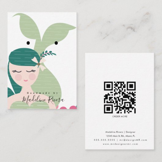 Mermaid Artisan die DisplayCard verdient Contactkaartje (Voorkant / Achterkant)