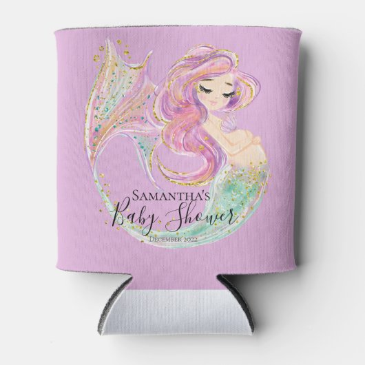 Mermaid ARTITY BABY SHOWER Moeder Koelbox Blikjeskoeler (Voorkant)