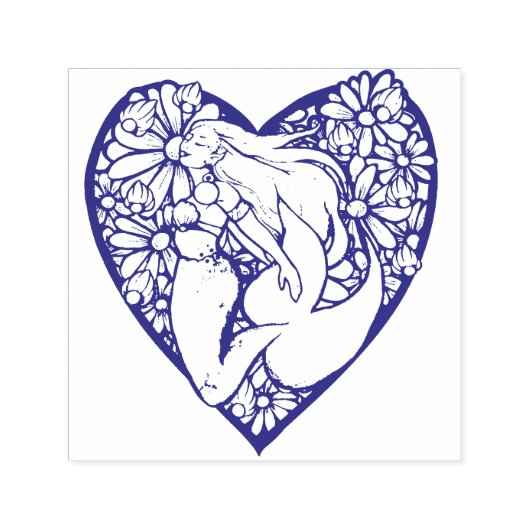 Mermaid at Heart Zelfinktende Stempel (Design)