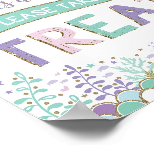 Mermaid Babies zijn zoete gebarentaal onder Zee. Poster (Hoek)