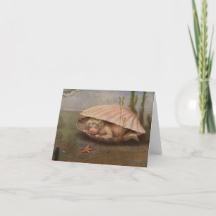 Mermaid Baby Note Card Kaart