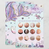 Mermaid Baby of Beer Belly Baby shower Game (Voorkant / Achterkant)