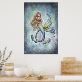 Mermaid Baby Seals Poster Print door M. Harrison (Keuken)