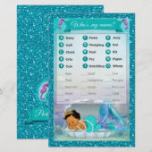 Mermaid Baby shower Animal Match Game #136 Medium (Voorkant / Achterkant)